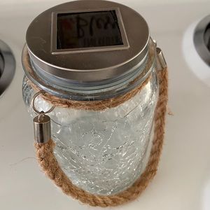 Sun activated light up jar
